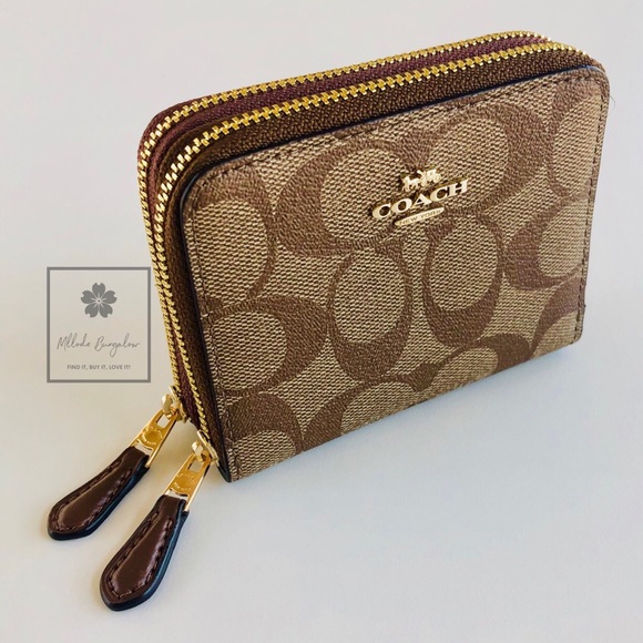Coach Handbags - Coach - Double Zip-Around Wallet - Logo (Brown)